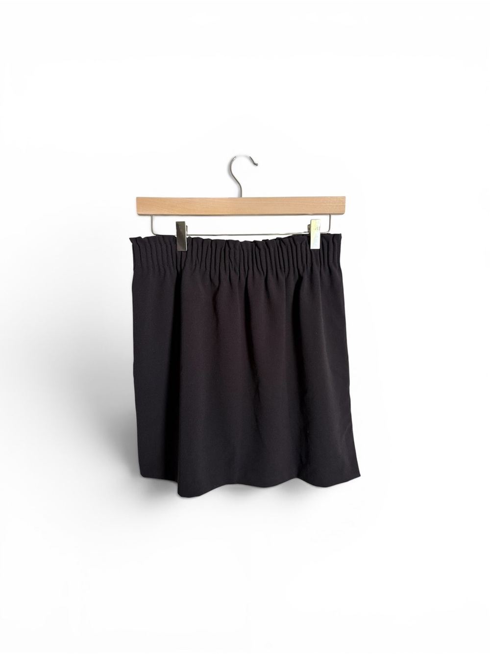 J. Crew Black Elastic Waist Flowy High Waist Pulll On Mini Skirt NWT